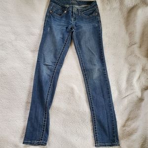 Vanity Low Rise Straight Leg Stretch Jeans, Sz 26W/32L